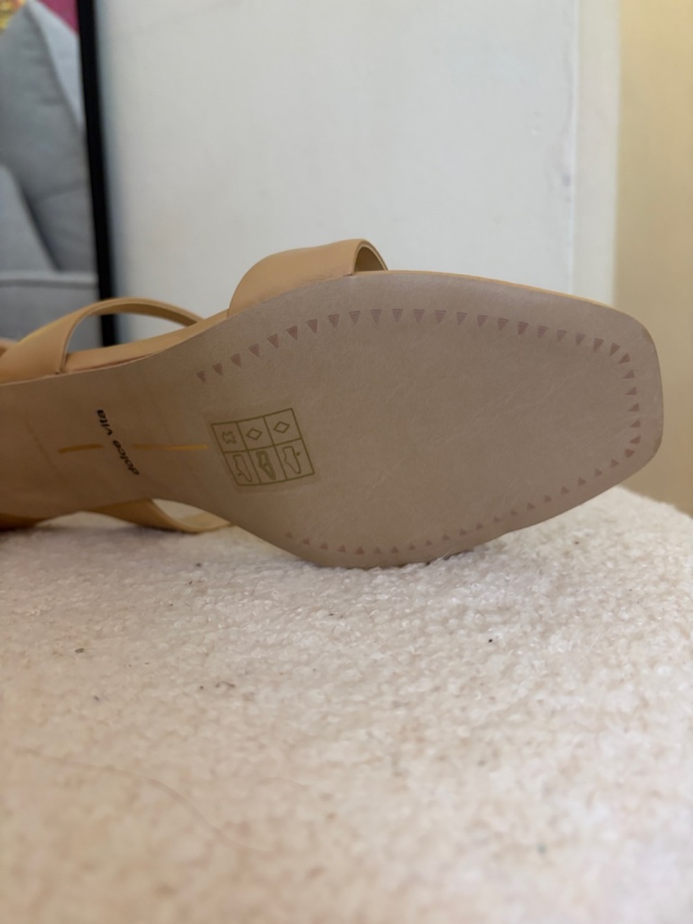 Dolce Vita Tan Strappy Mule Heels - Picture 3 of 5